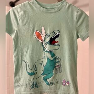 Cat & Jack Mint Green T-Rex Bunny Graphic Tee